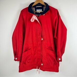 Vtg ATEASE Classic Red 80s Sailing Jacket Men’s Large